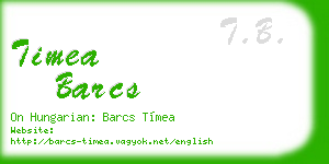 timea barcs business card