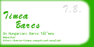 timea barcs business card